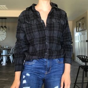 Grey and Black Flannel